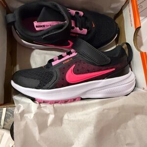 Nike Kids Black and Pink Sneakers